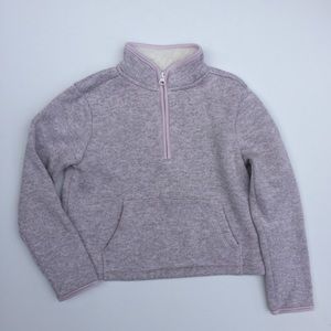 Joe Fresh Light Lavender Half-Zip Fleece Pullover